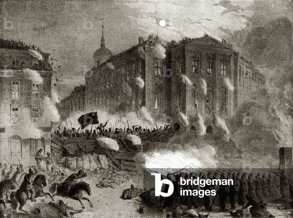 The Alexander Square barricade, Berlin, 18 March 1848