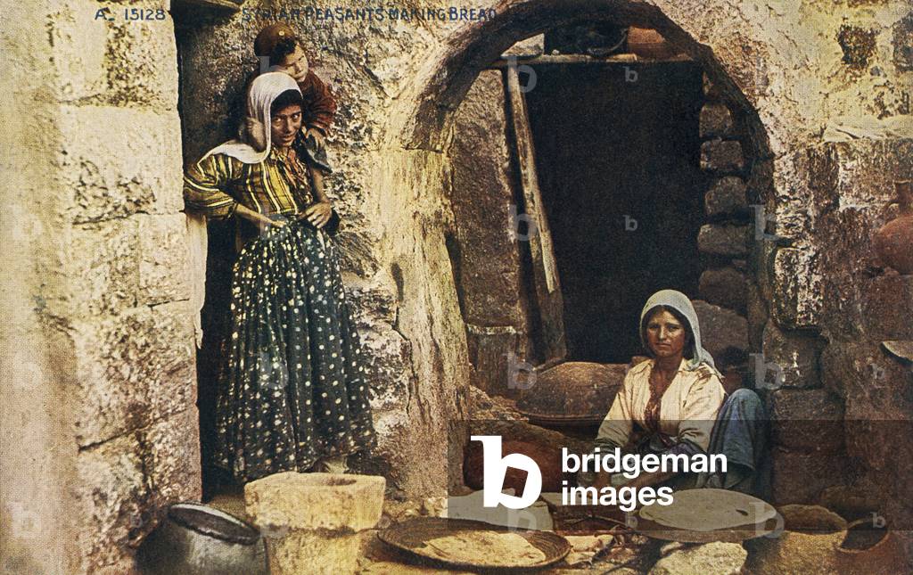 Making bread, Syria