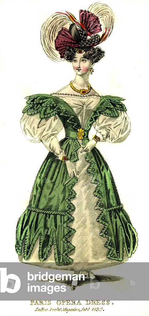 Paris opera dress from 1830 - French fashion