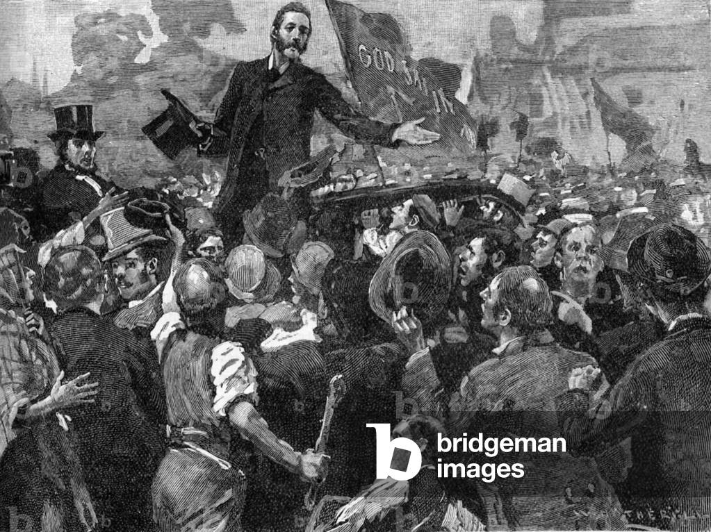 Charles Stewart Parnell  addressing anti- rent meeting