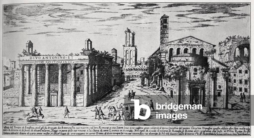 Roman Forum 16th century (engraving)