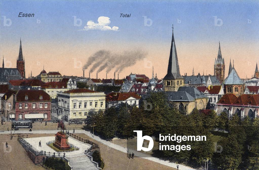 Essen, Germany - View of the city centre, early 20th century (postcard)