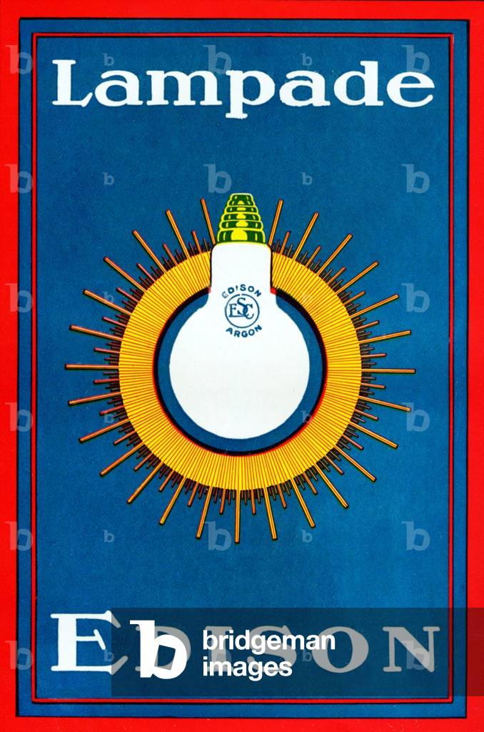 Thomas   Edison advert for light bulb