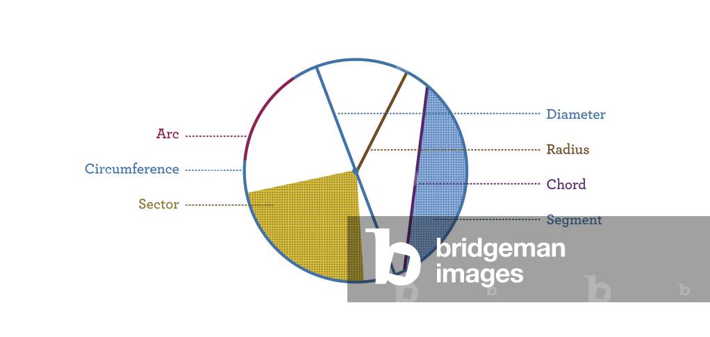 Parts of a circle.