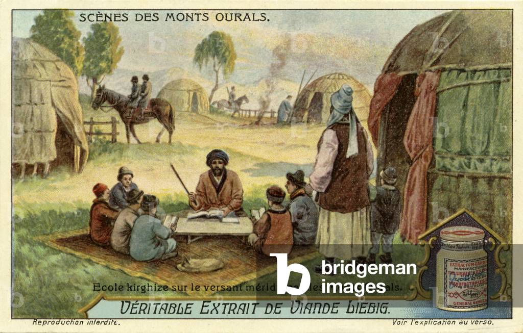 Kyrgyz school on the southern slopes of the Ural Mountains,