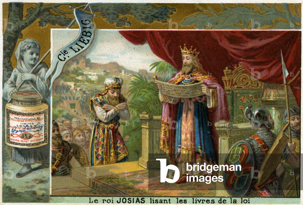 Josiah reads out the law - Bible