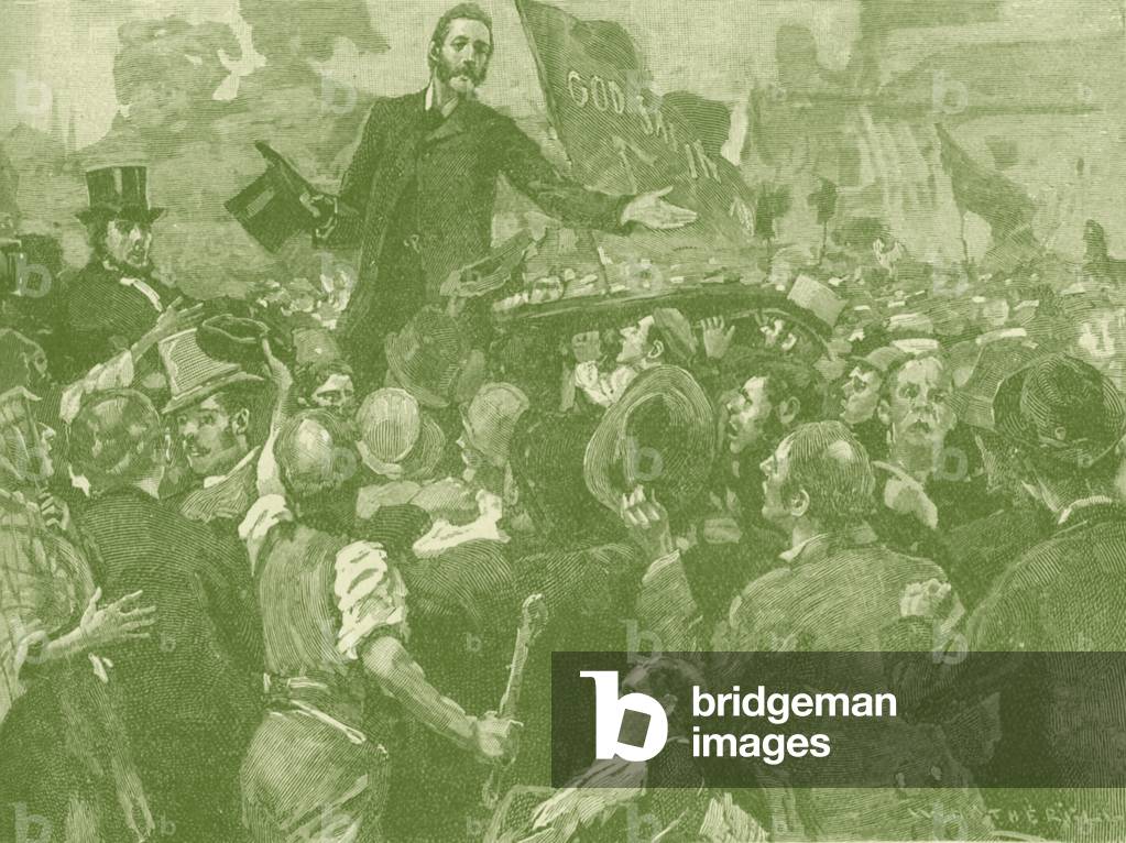 Charles Stewart Parnell  addressing anti- rent meeting