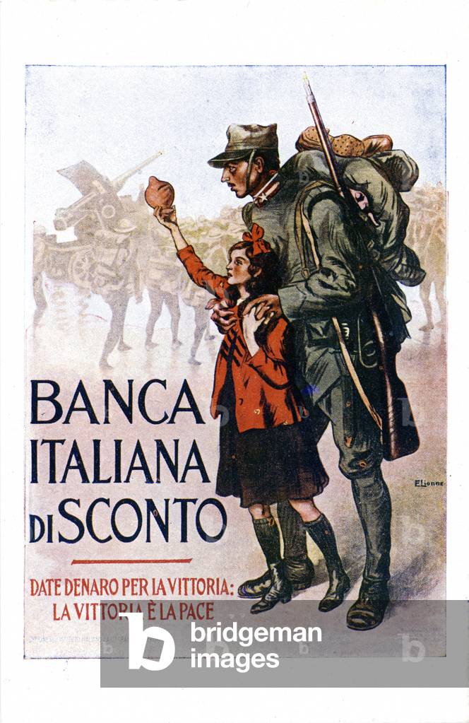 First World War: Italian poster encouraging a national loan, 1914-1918 (poster)