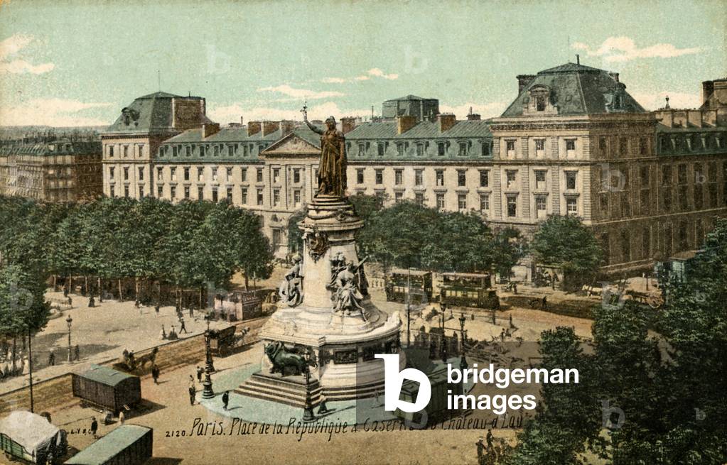 Paris, France: Place de la République and caserne