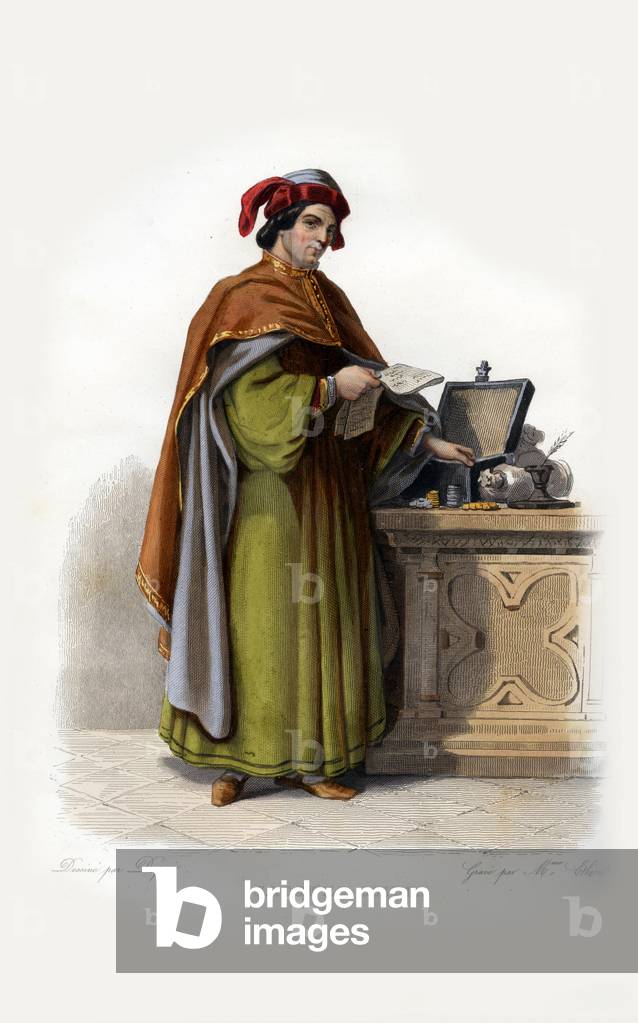 Jacques Coeur (c.1395-1456), French merchant, 19th century (engraving)