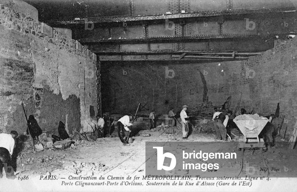 Paris Metro - construction of underground