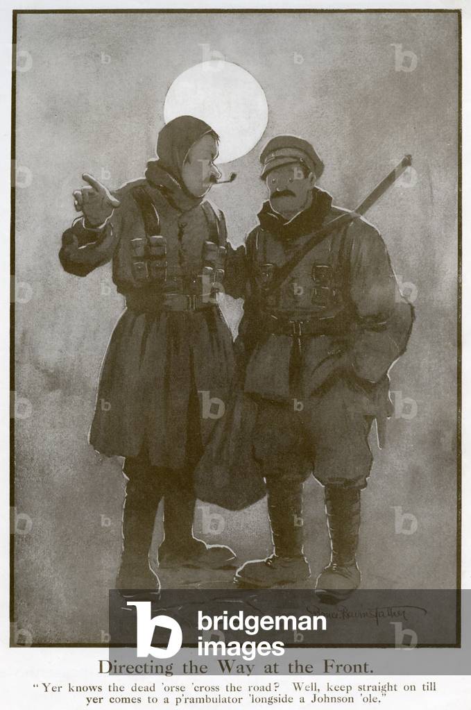 Directing the Way at the Front'  - World War 1 cartoon