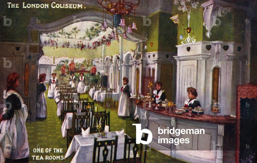 London Coliseum - Tea room, 1904 (postcard)