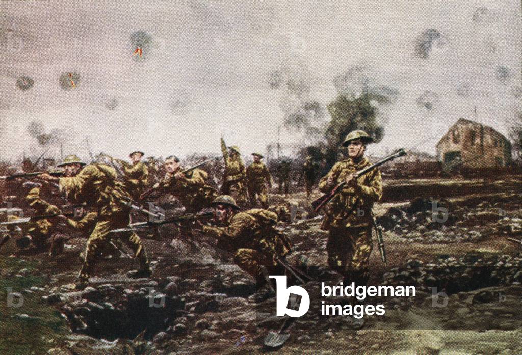 'The Defence of Amiens' France, 1916 (print)