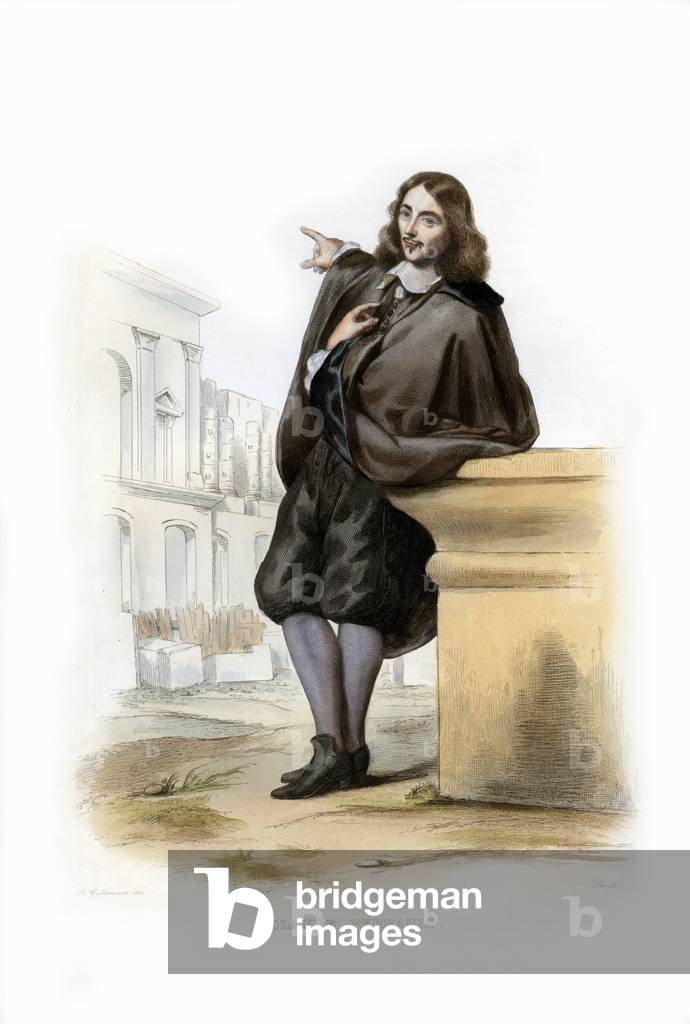 Claude Perrault,  French architect, physician and anatomist, 17th century (print)