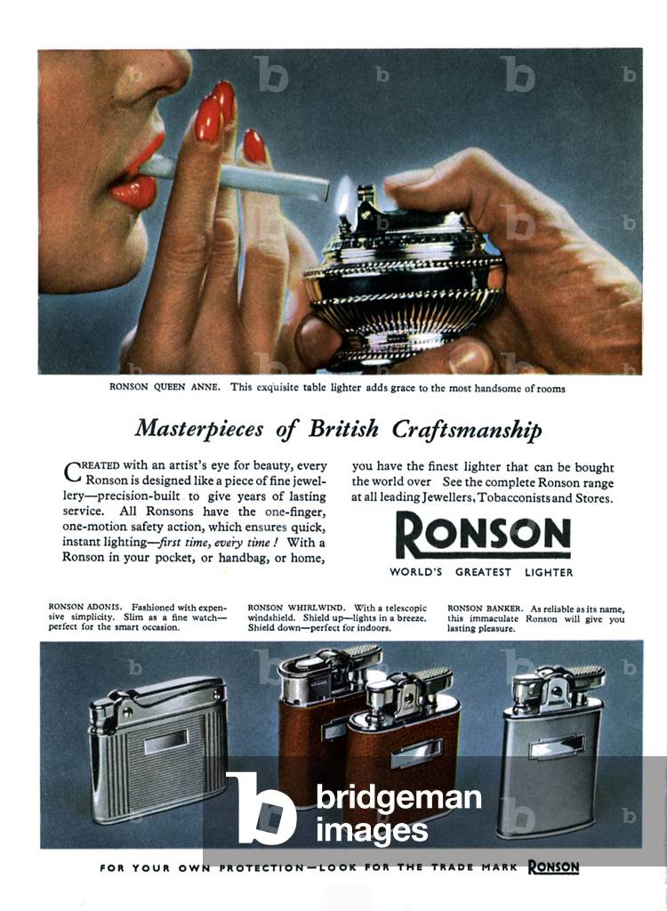 Advertisement for Ronson 1950s