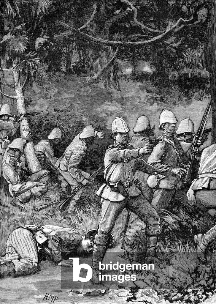 'The British Army enterting Coomassie', 1873