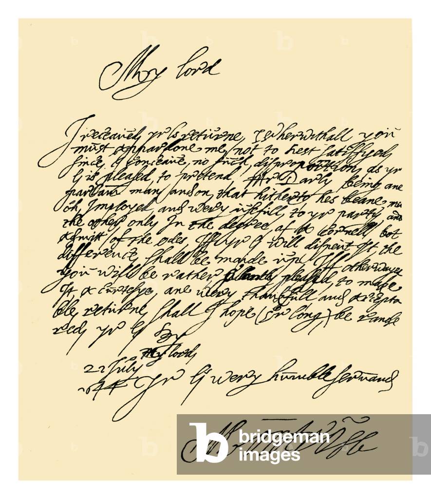 Autograph: James Graham, Marquis of Montrose, 1644.