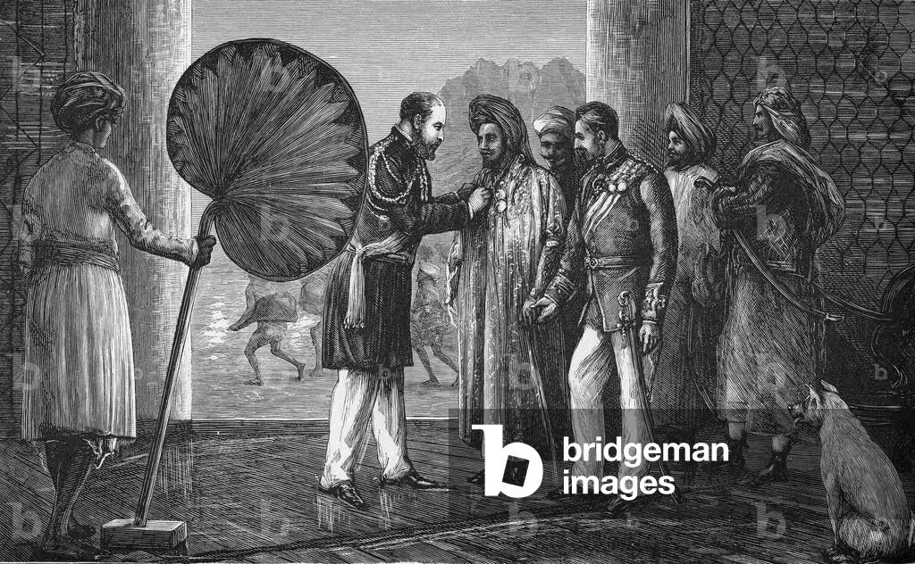 Prince of Wales decorating the Sultan of Lahej