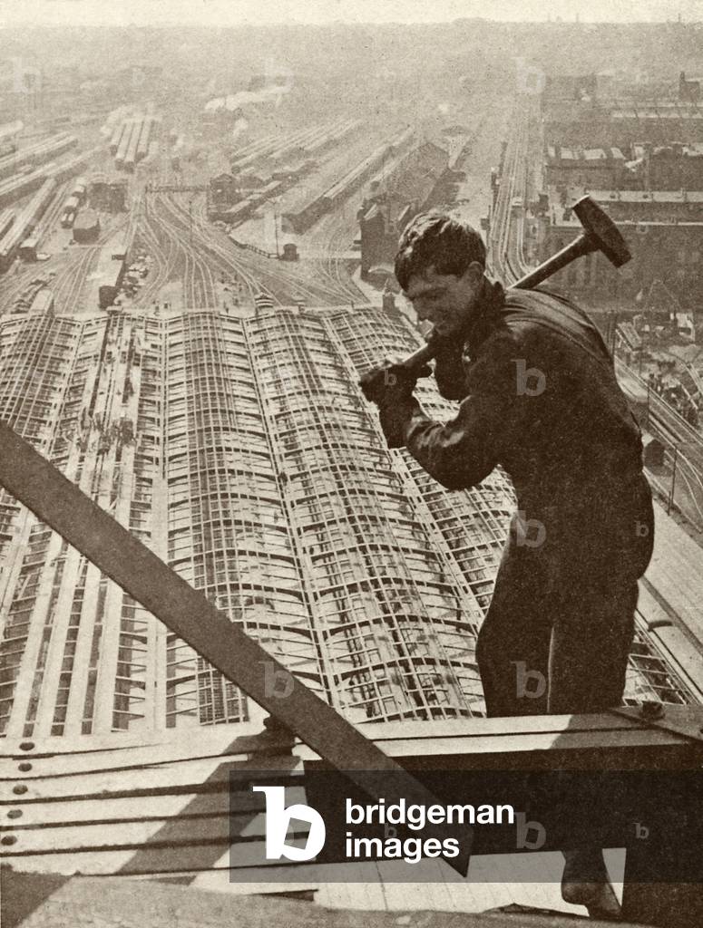 Worker on a building scaffold