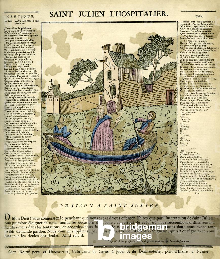 Julian the Hospitaller - engraved prayer/liturgy