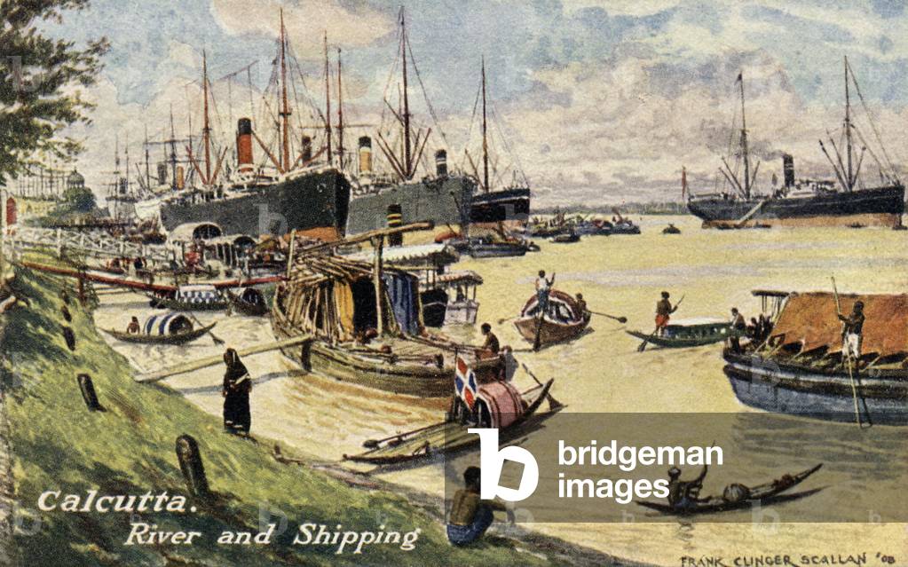 Imperial ships on the Hooghly river, Kolkata