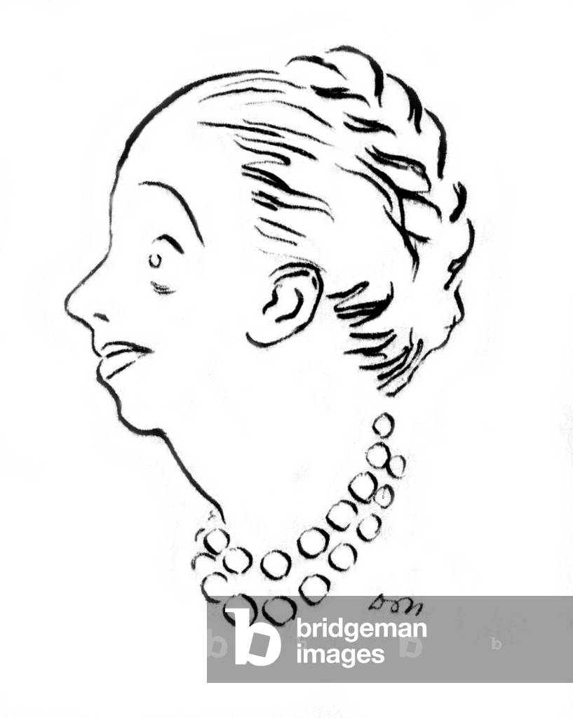 Jeanne Lanvin, line drawing.