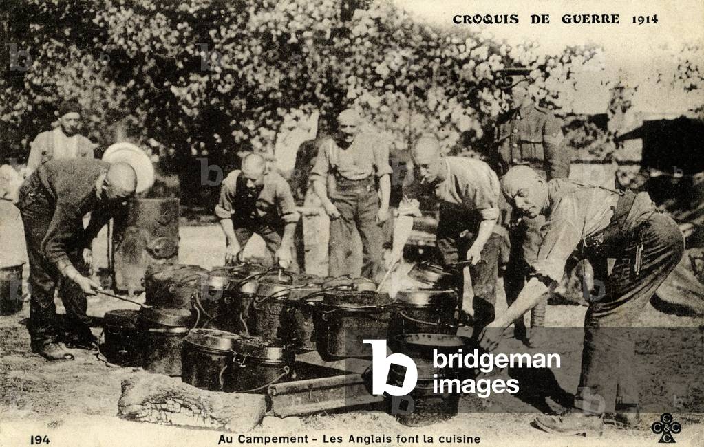 World War 1: English kitchen at the Front