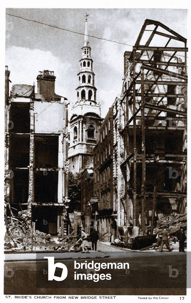 St. Bride 's Church during World War 2