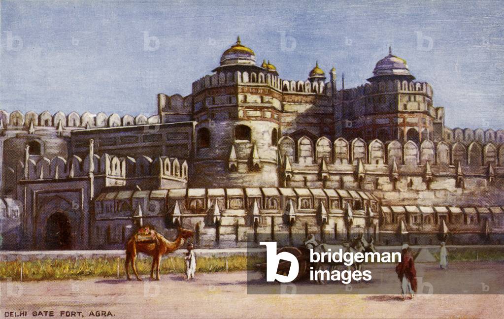 Delhi Gate Fort, Agra, early 20th century (postcard)