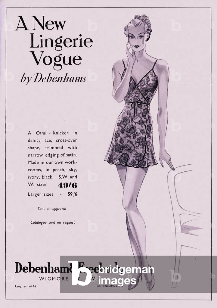 Debenhams Lingerie Advertisement, 1937 (print)