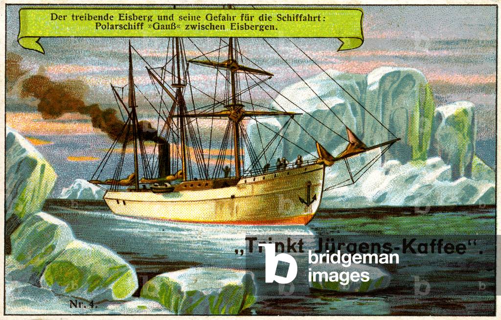 Ship travelling through polar regions