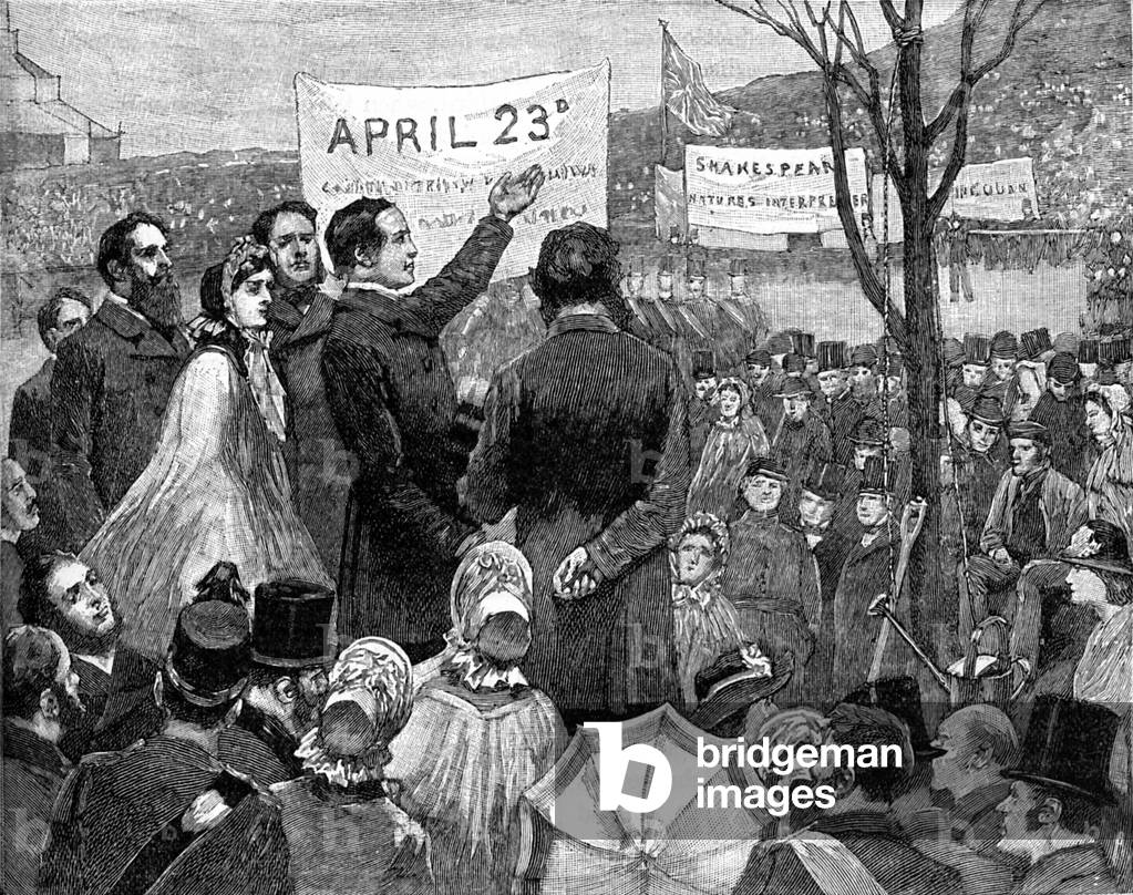 Mr Phelps planting 'Shakespeare's Oak '