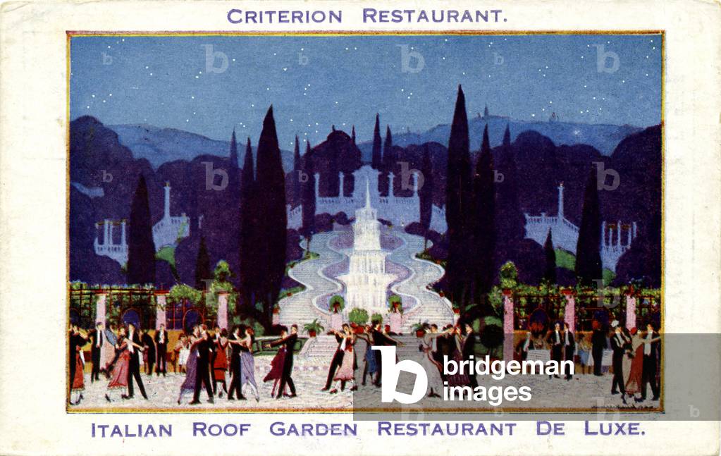 Advertisement for Italian Roof Garden, the Criterion