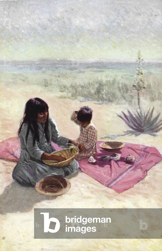 Native American woman from the Pima tribe, Arizona, 1920 (print)