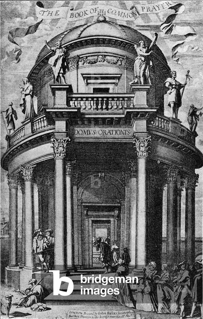 Title page of Book of Common Prayer, published in 1662 by John Bill and Christopher Barker in London.