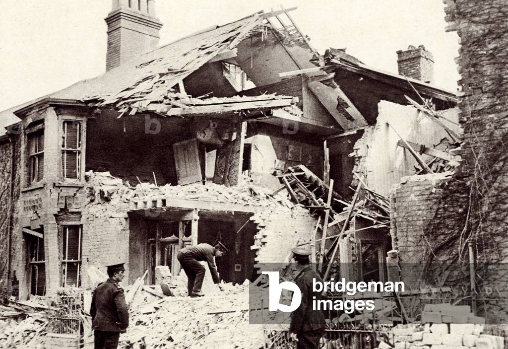House destroyed by German bombing during World War 1