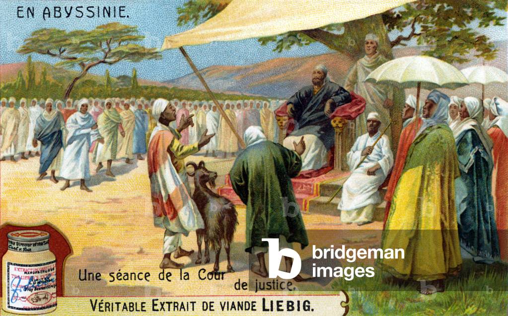 Court trial in Ethiopia - illustration, 1906