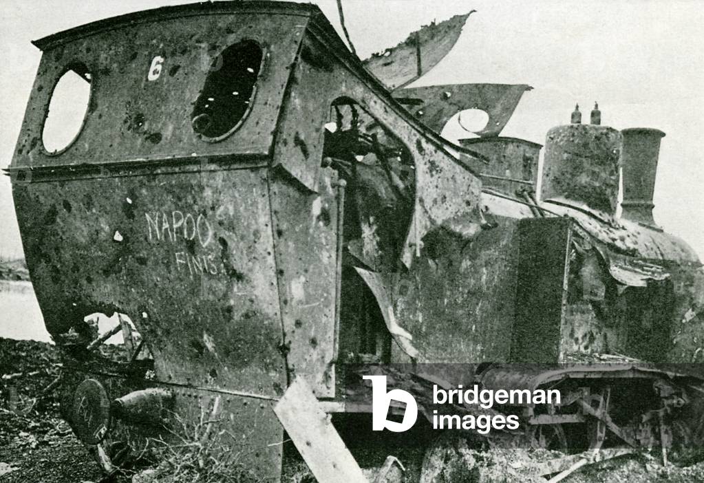 Destroyed Locomotive Engine at Peronne
