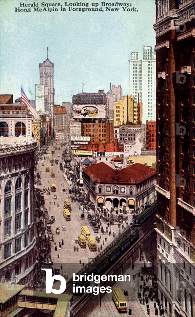 Herald Square and Broadway in 1920s (postcard)