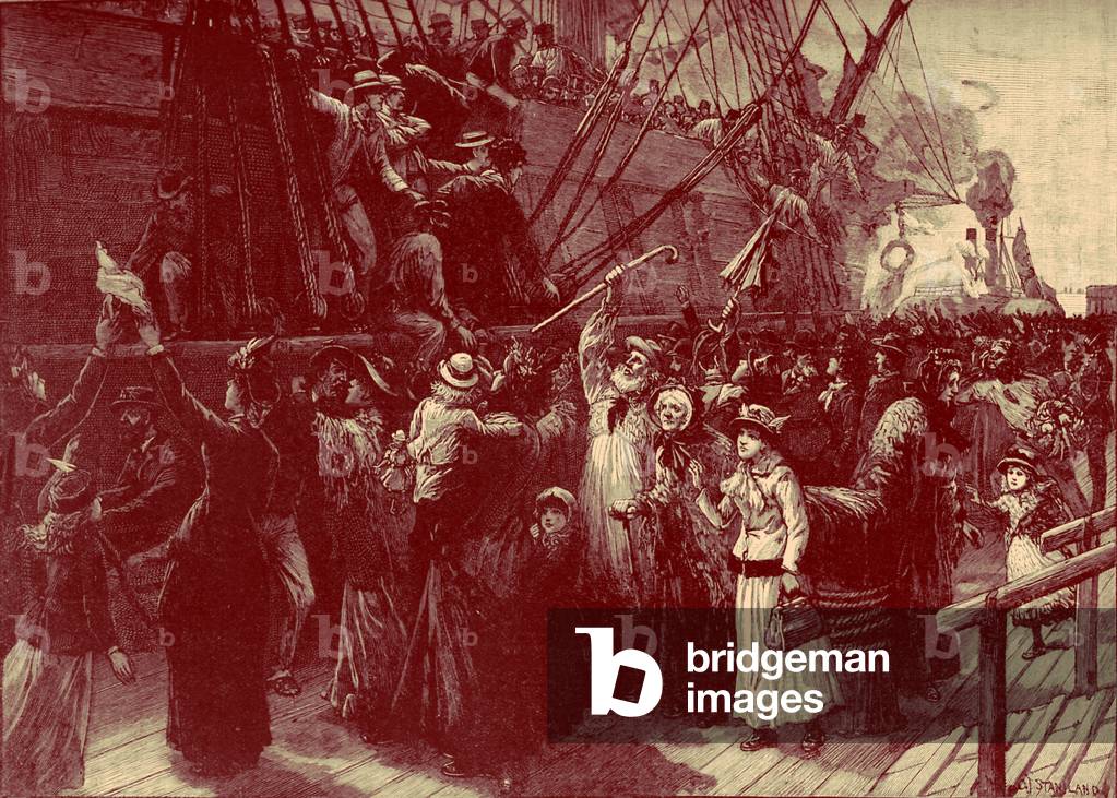 British emigrant ship to colonies - late 19th century