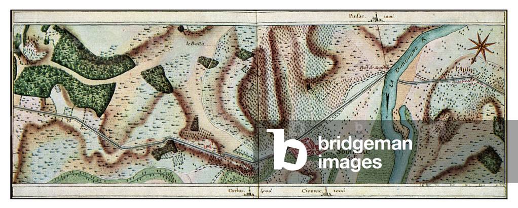 Roadmaps, 18th century France: Souillac