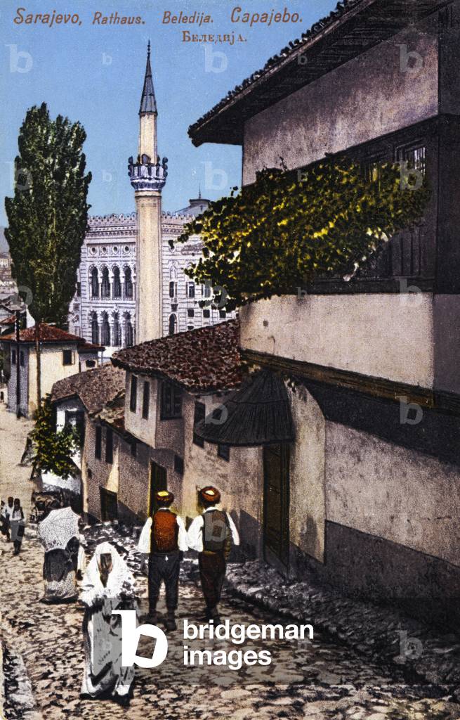 Sarajevo, capital city of Bosnia Herzegovina early 20th century (postcard)