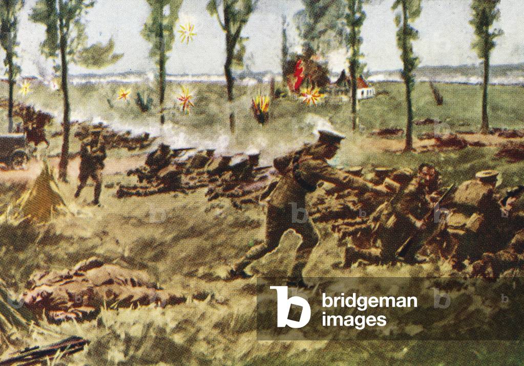 'The Retreat from Mons', 1914 (print)