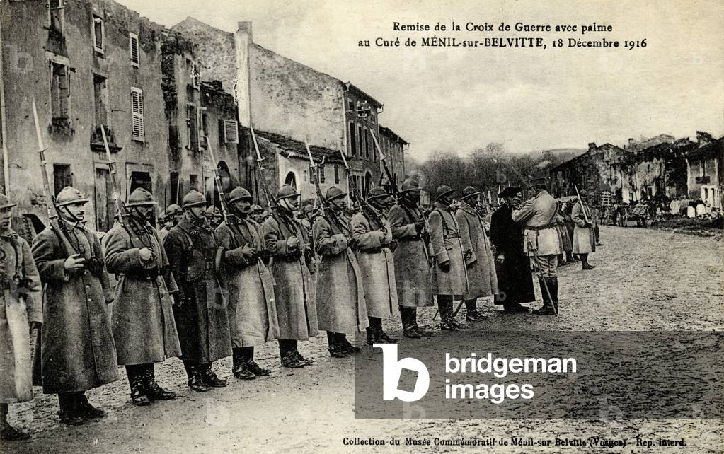 World War 1: Awarding of French Croix de Guerre avec Palme