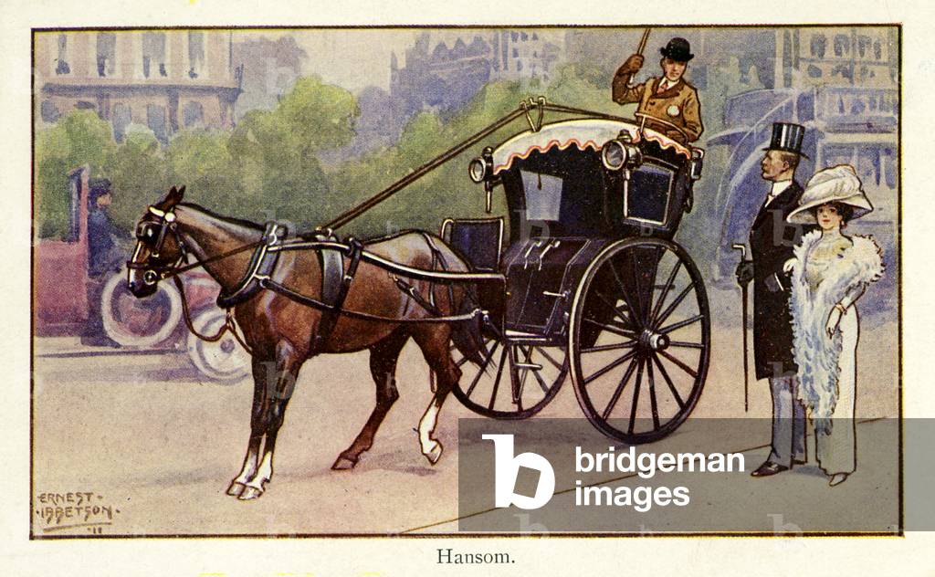 A hansom cab, London, 1911