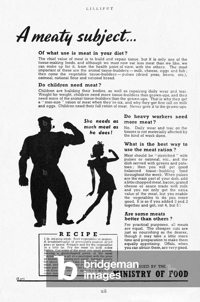 Ministry of Food advertisement: 'A meaty subject'