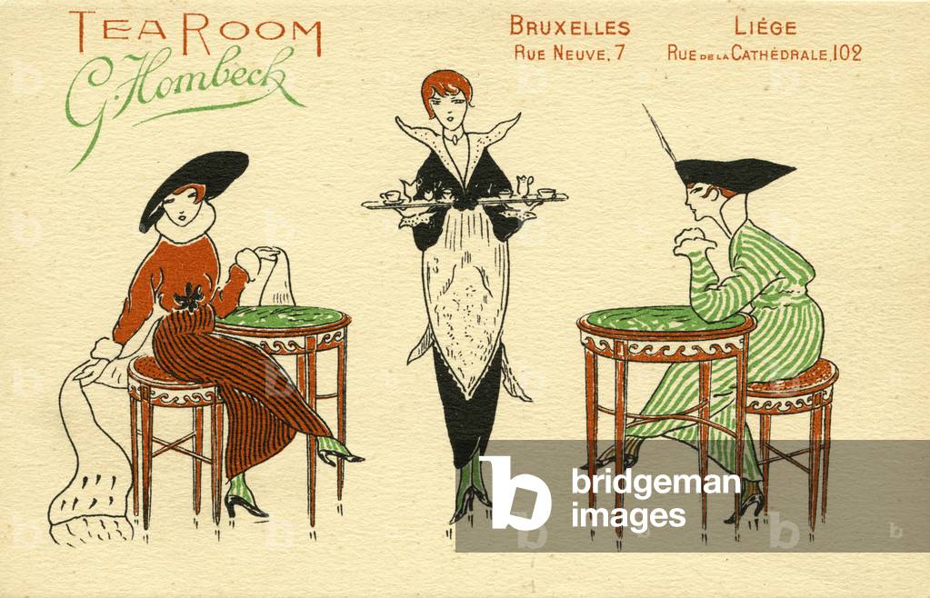 Belgian advertisement for G. Hombeck Tea Rooms