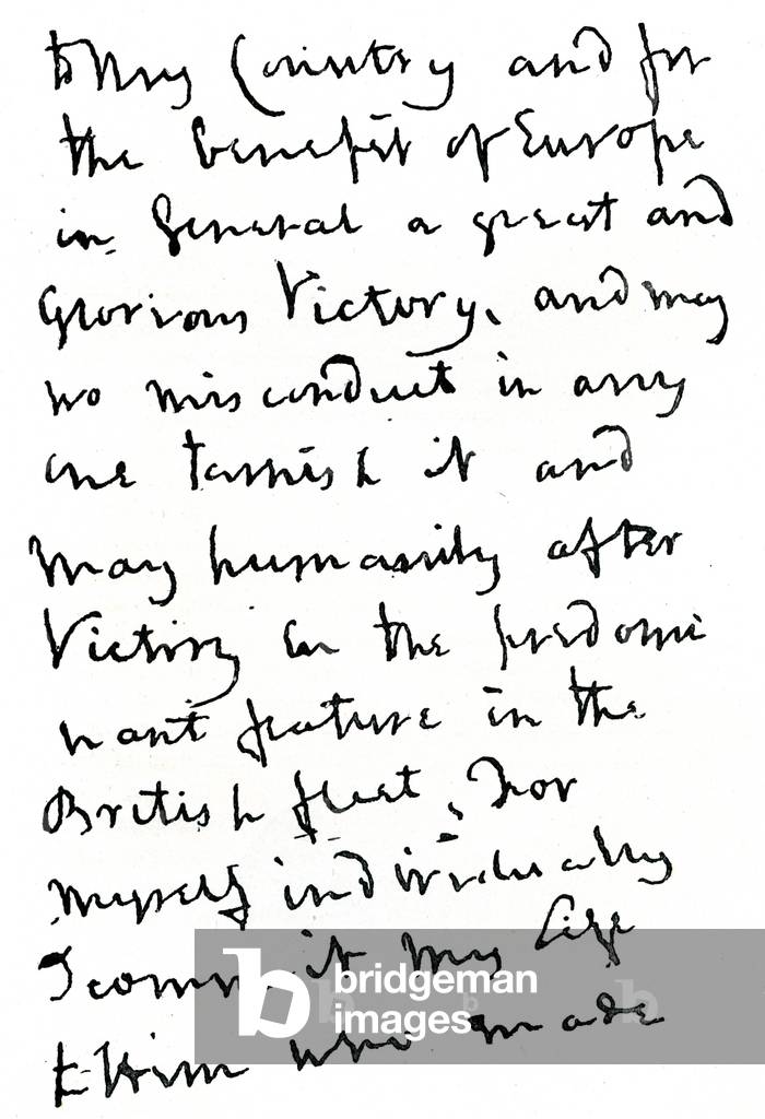 Horatio Nelson's letter, 1805