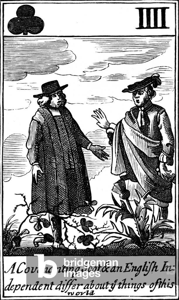 Satirical seventeenth century playing card